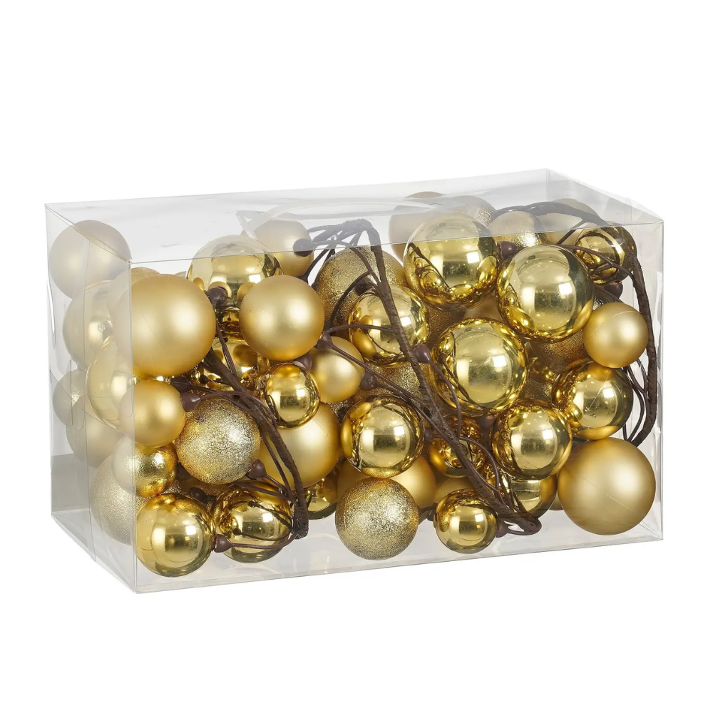 Mica Decorations Slinger ballen goud 180 cm
