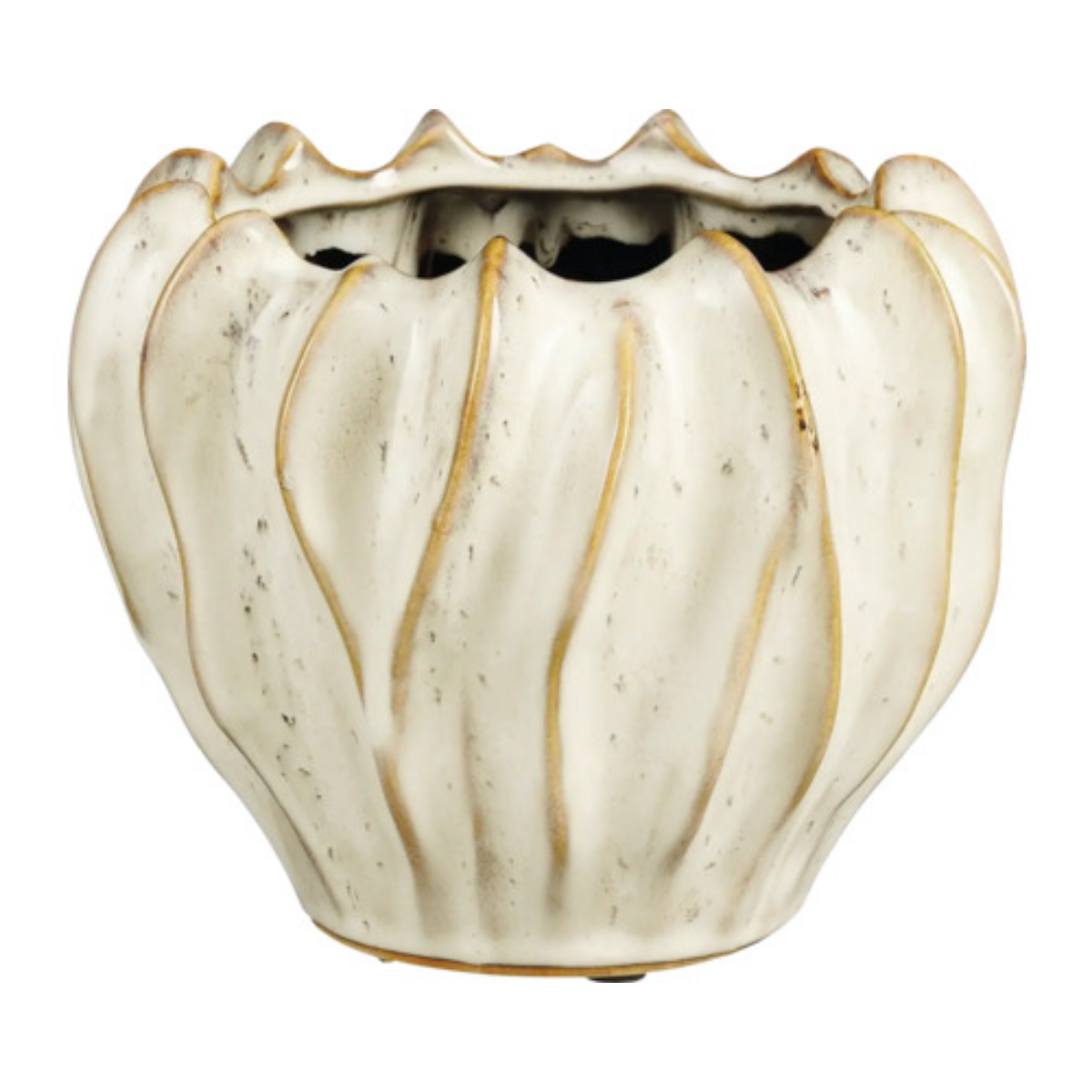 Mica Decorations Bloempot Thom Rond Wit 15 x 18.5 cm