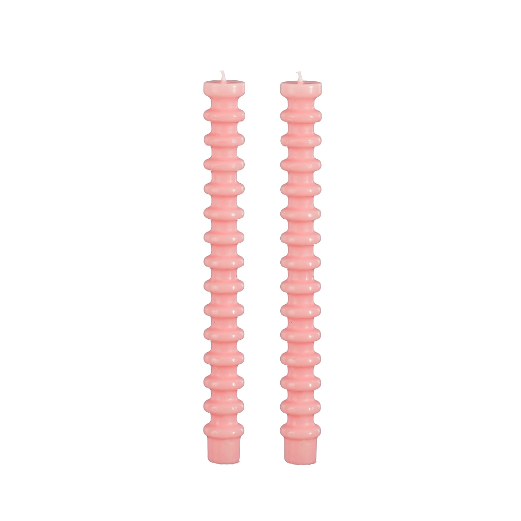 Mica Decorations Dinerkaars ribbel roze 25 cm