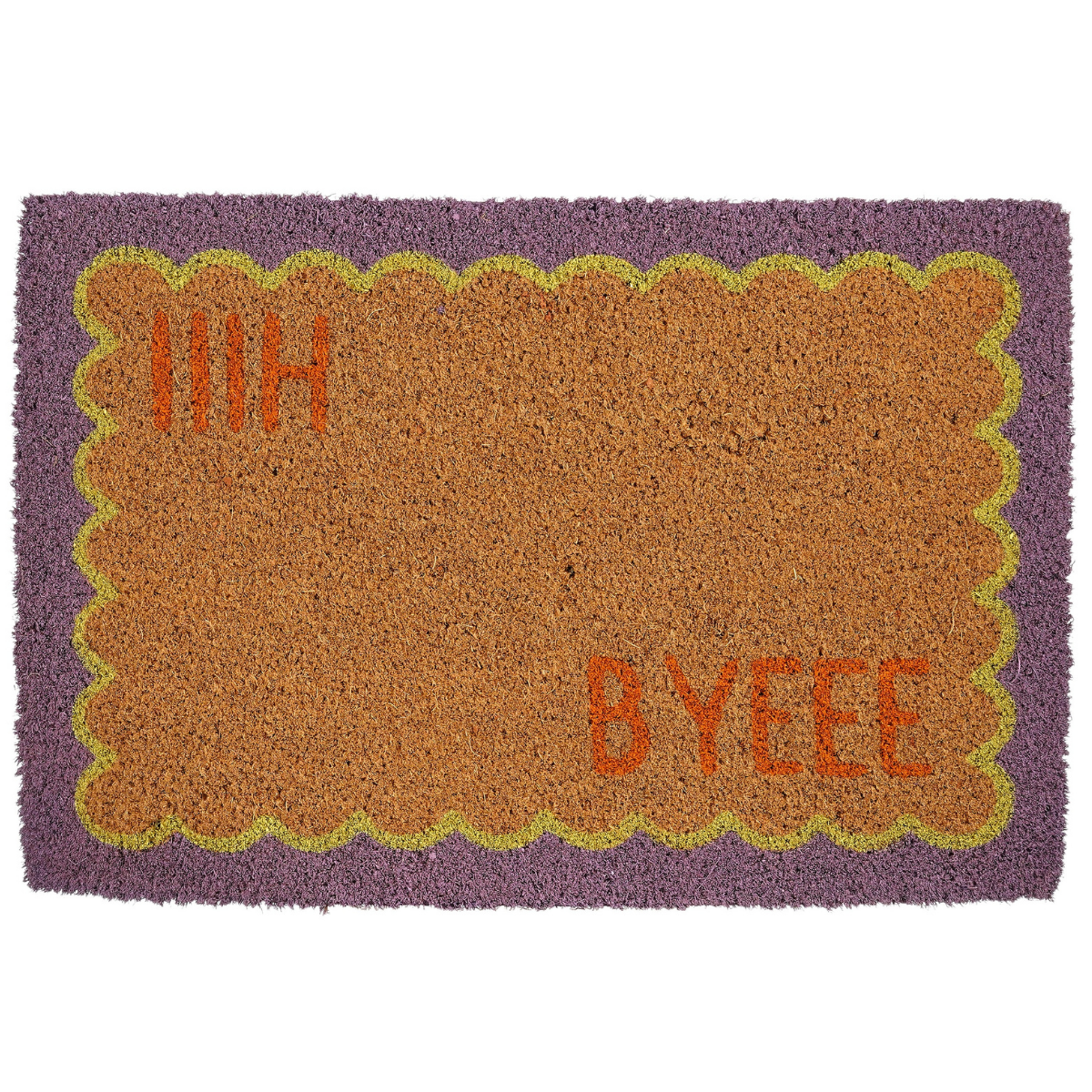 Mica Decorations Deurmat Hii Byeee Paars 60 x 40 x 1.5 cm