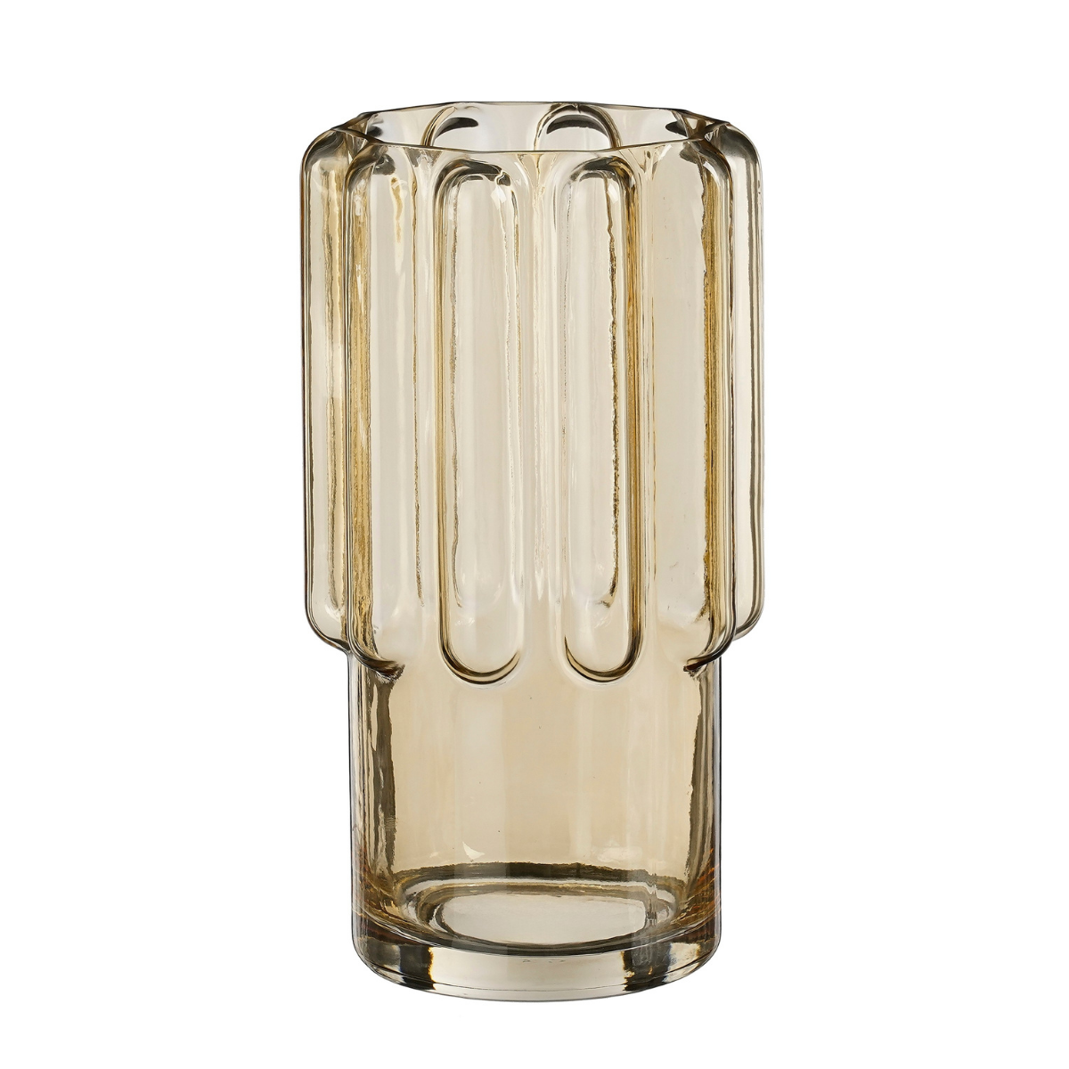Mica Decorations Vaas Russell Glas Bruin 27 x 14 cm