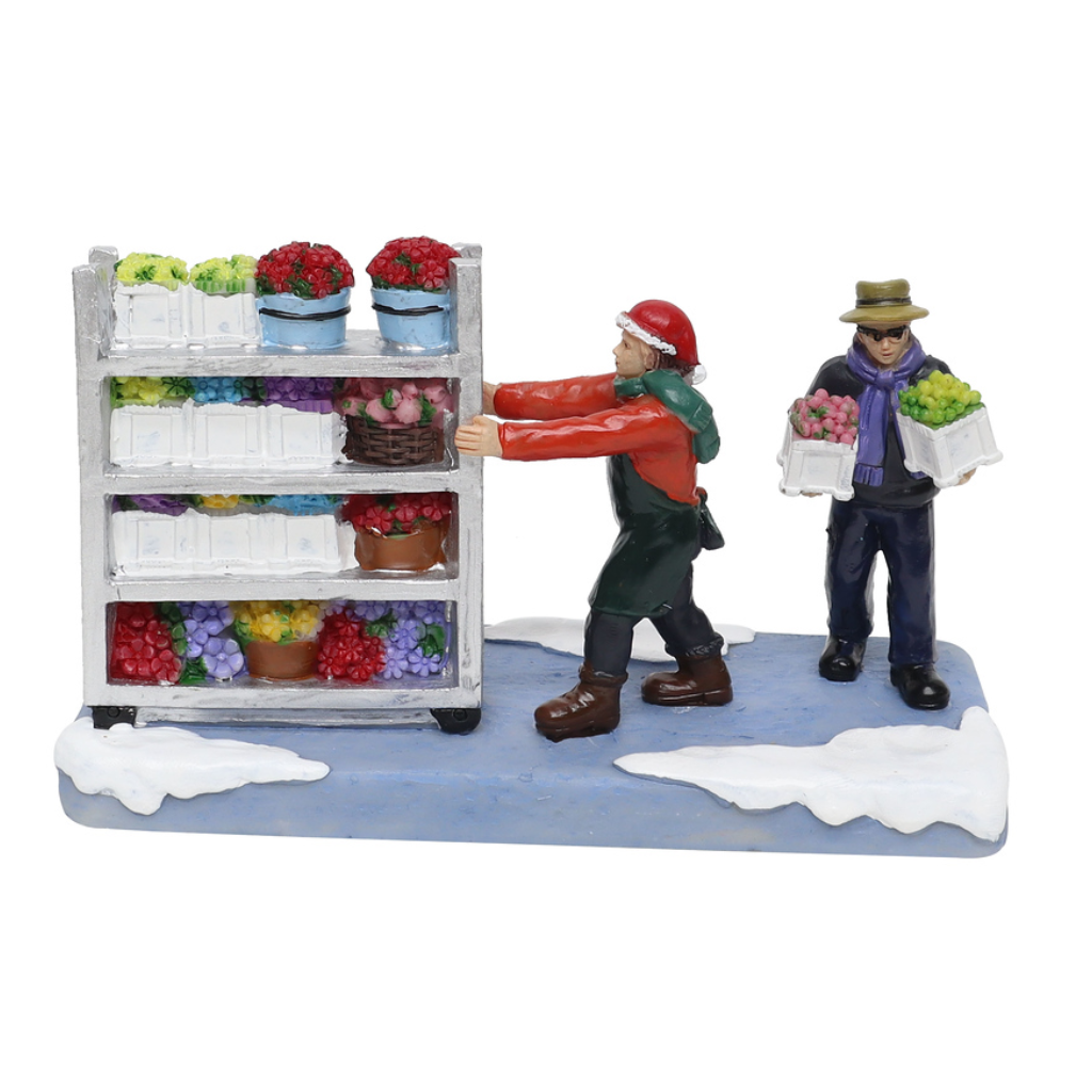 Santaville Florists with flower cart