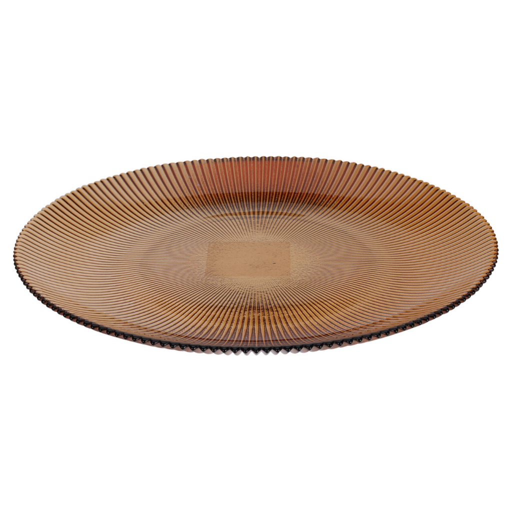 Dinerbord glas amber 28 cm