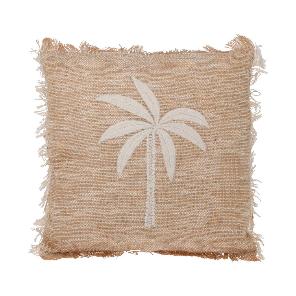 Kussen palmboom met rits 43 x 43 cm