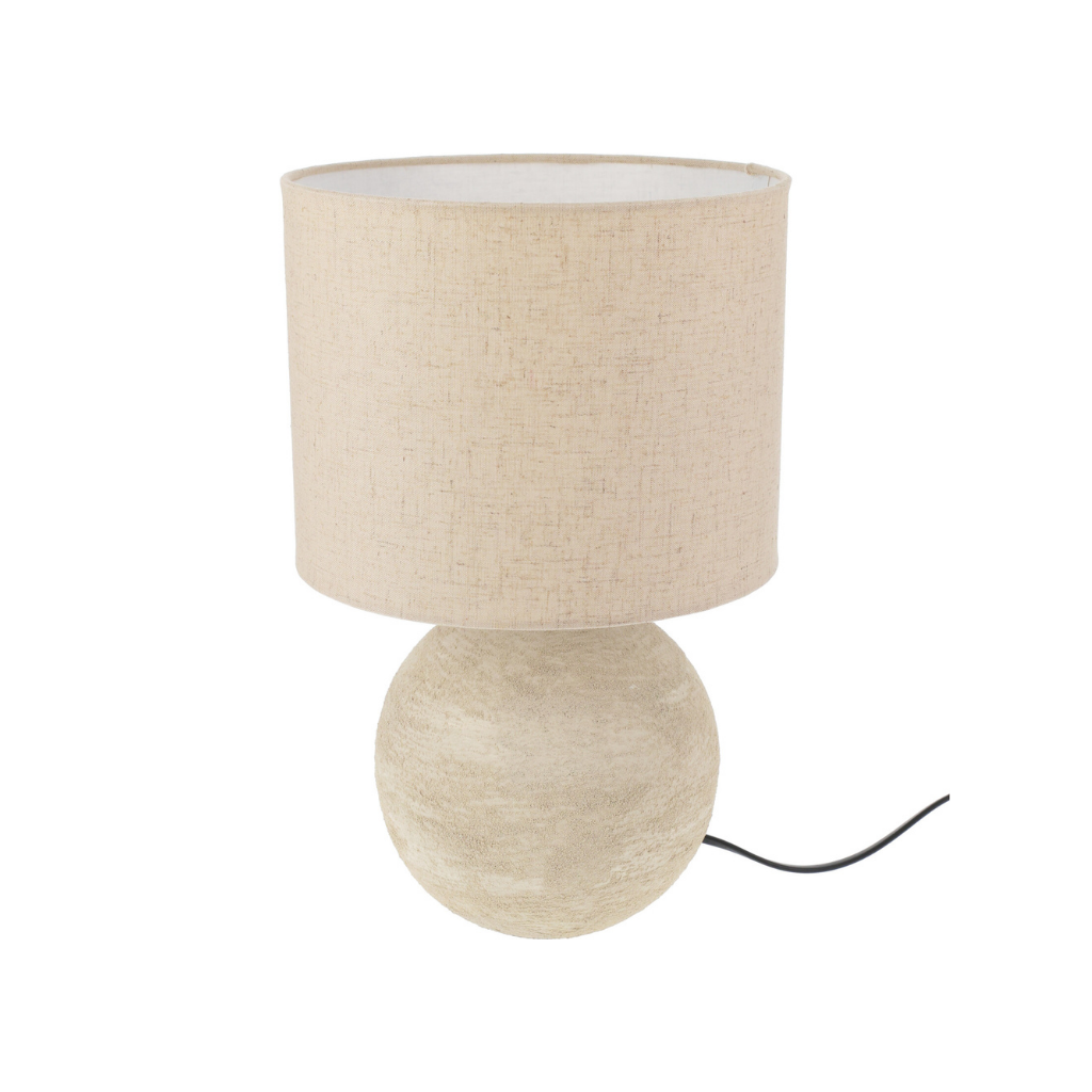 Home & Styling Tafellamp keramiek zand 36.5 x 16.5 cm
