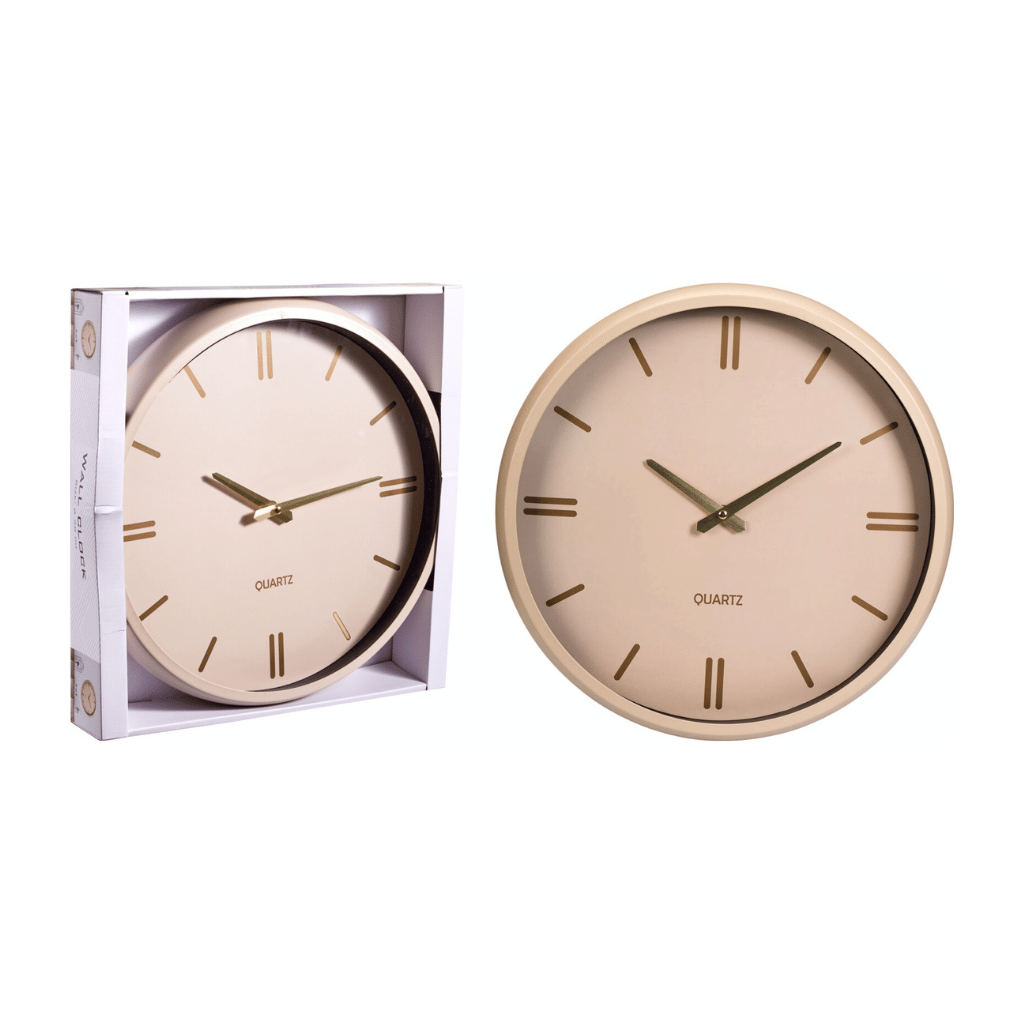Home & Styling Wandklok Beige 38 cm