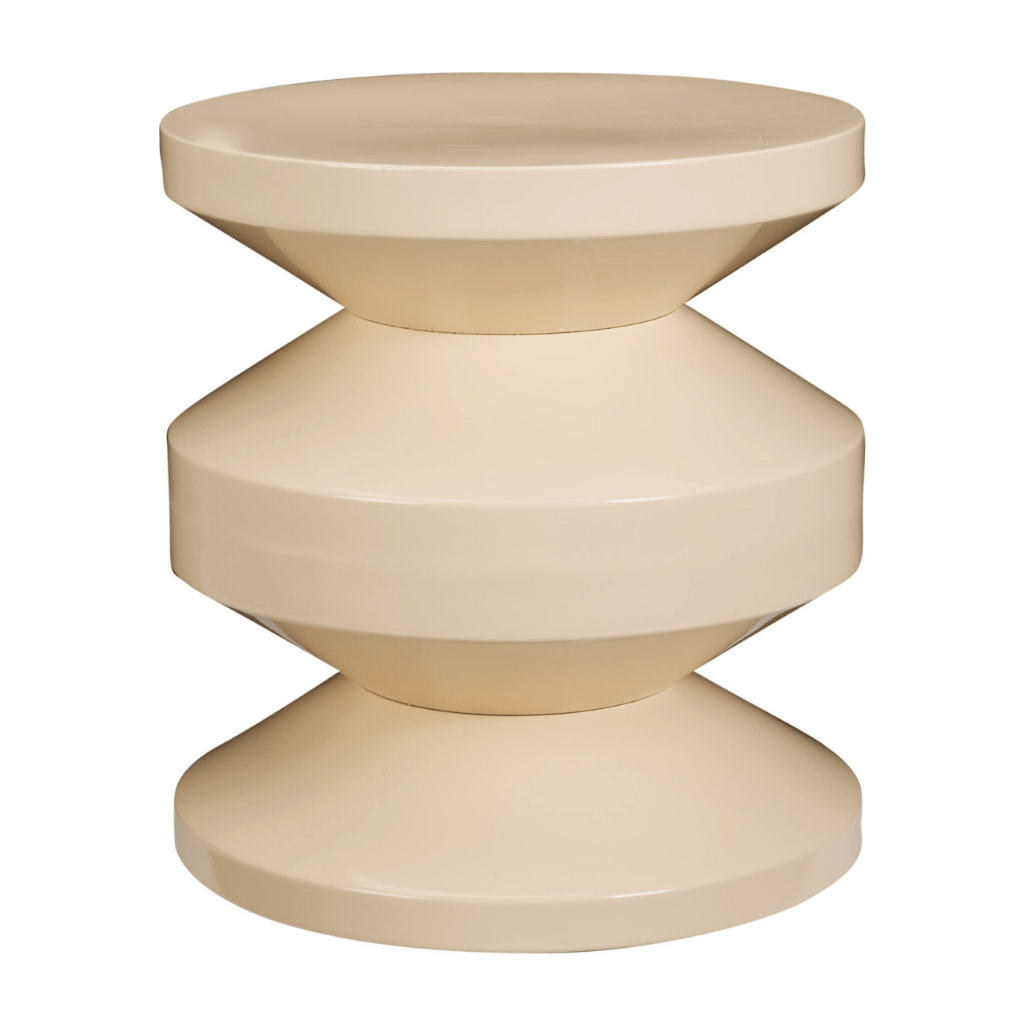Home & Styling Bijzettafel Licht Geel 31 x 33 cm