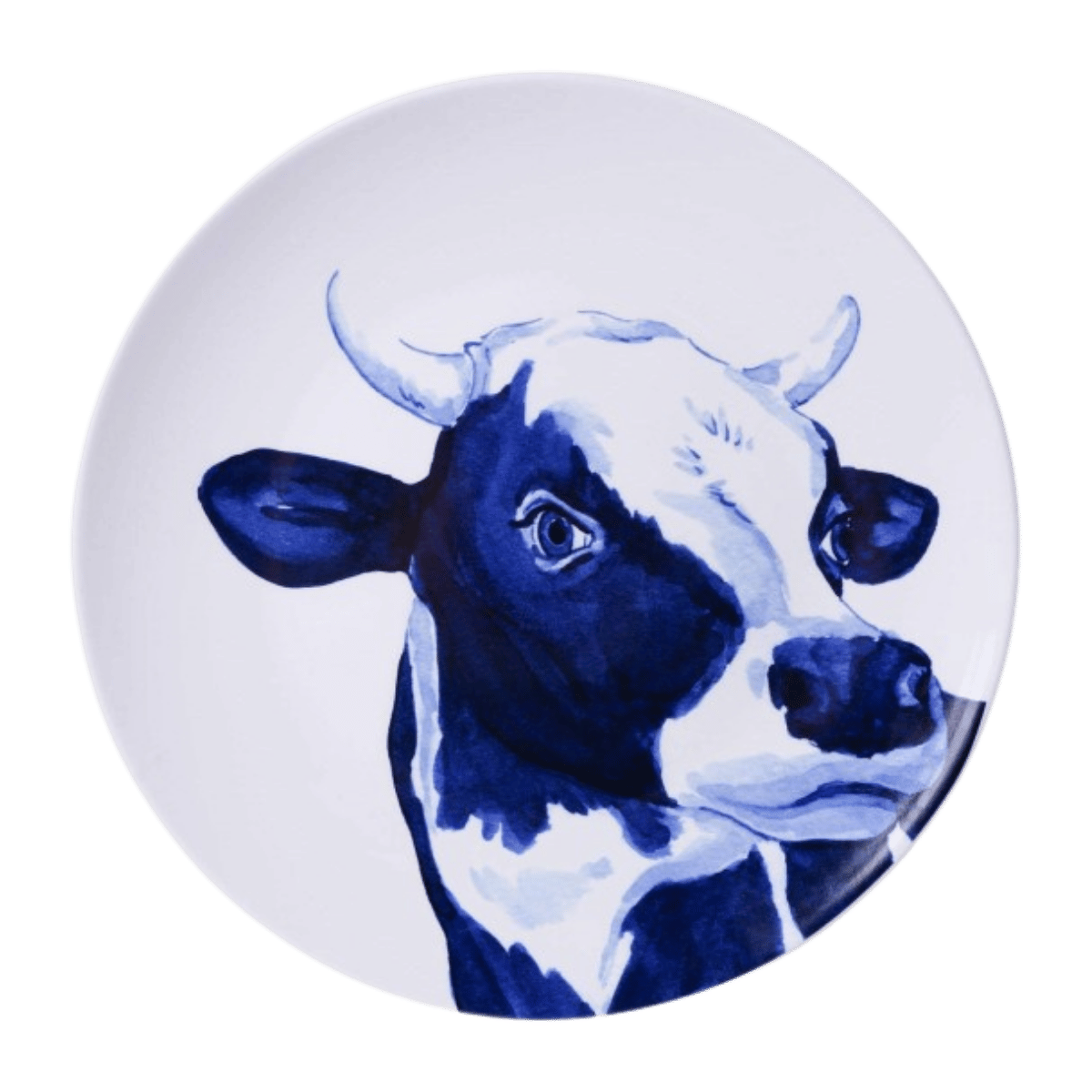 Heinen Delfts Blauw Wandbord Koe
