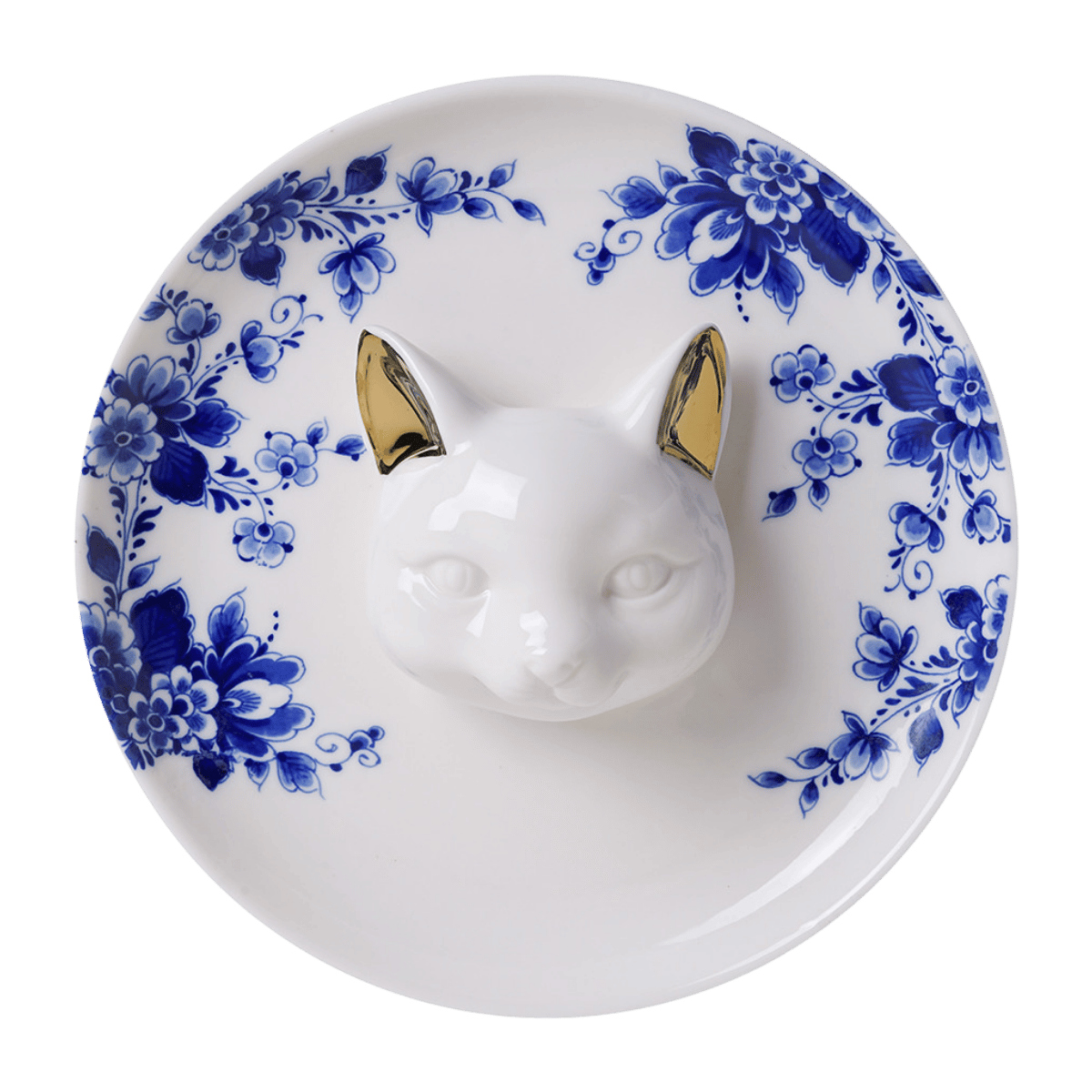 Heinen Delfts Blauw Wandbord 3D Kat 20 cm