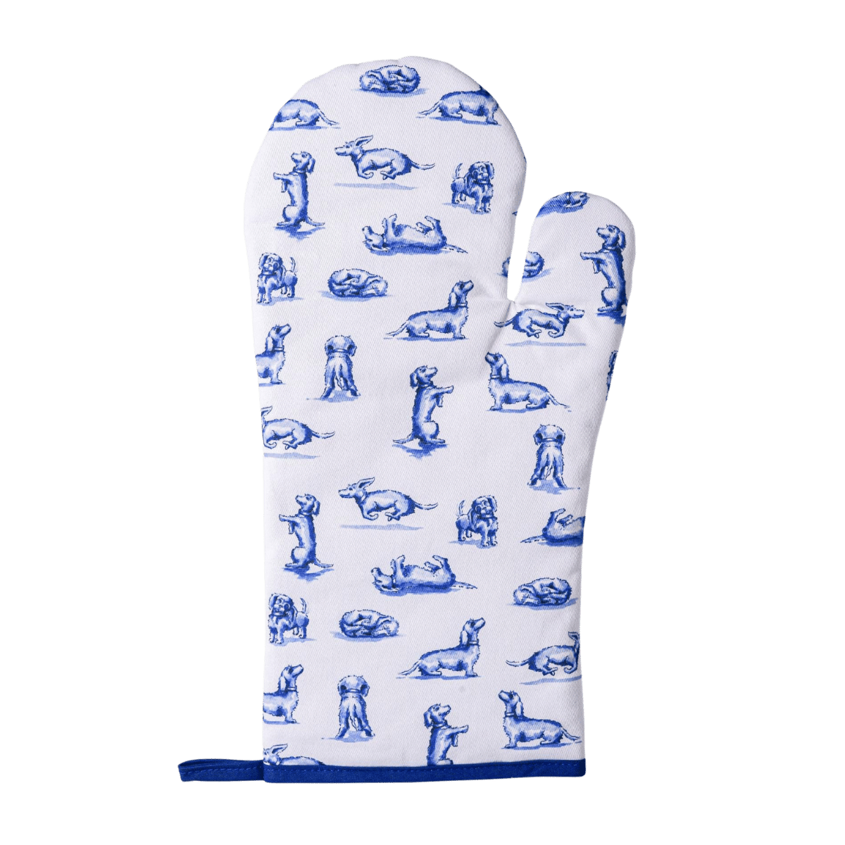 Heinen Delfts Blauw Ovenwant Teckel Nhaan Wit