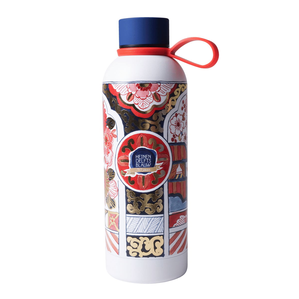 Heinen Delfts Blauw Waterfles Imari