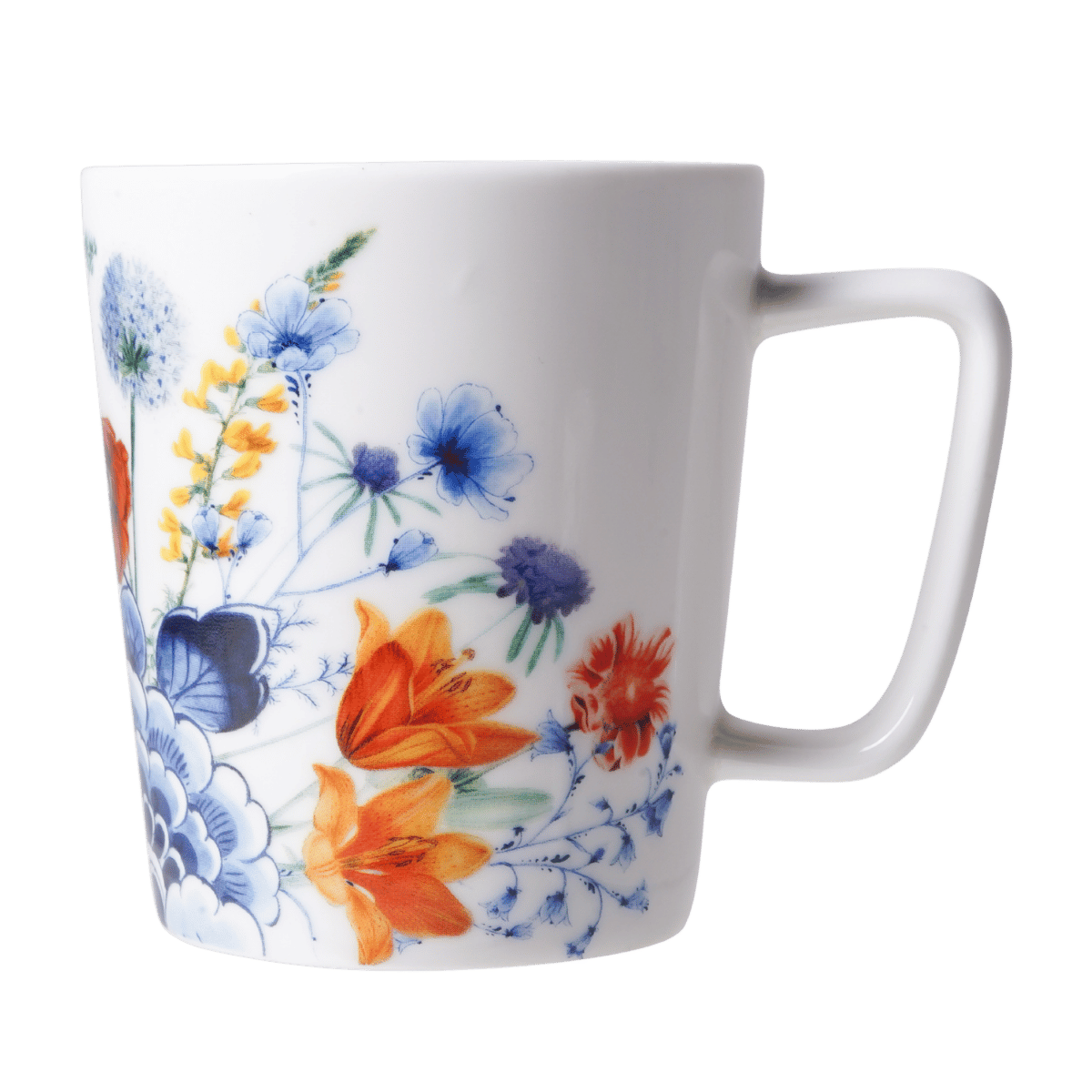 Heinen Delfts Blauw Koffiemok Wildbloemen Bloemenoase 145 ml