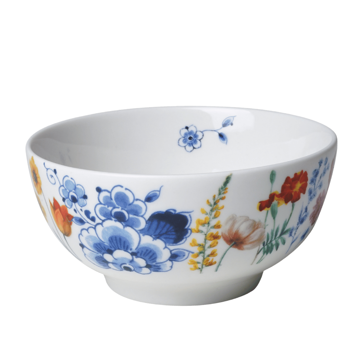 Heinen Delfts Blauw Kom Wildbloemen 10 cm