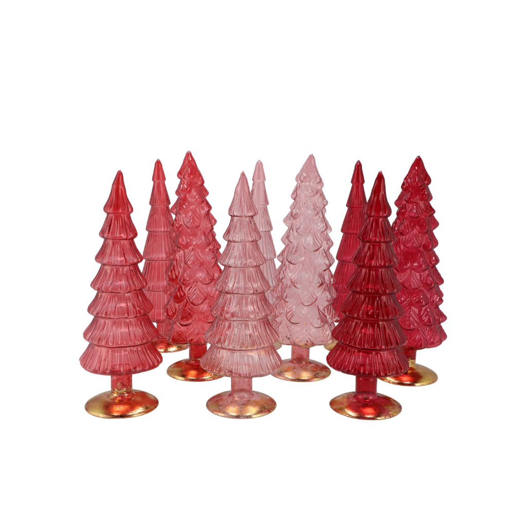 Twinkle Red Glass Tree Ass 9x30cm