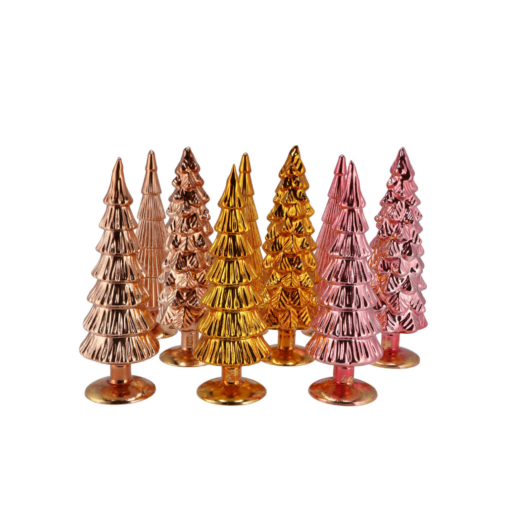 Twinkle Earthy Terra Glass Tree Metallic Ass 9x35cm