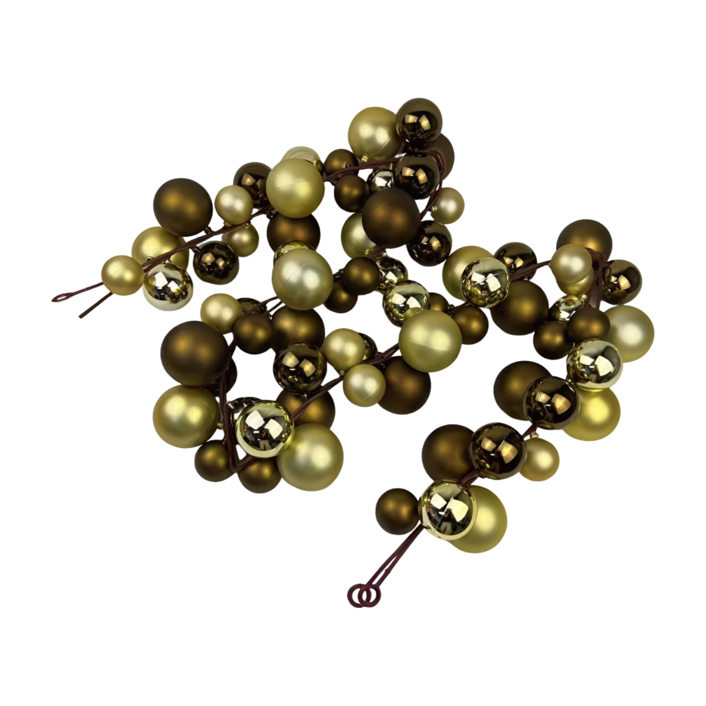 Guirlande kerstballen coffee 174 cm