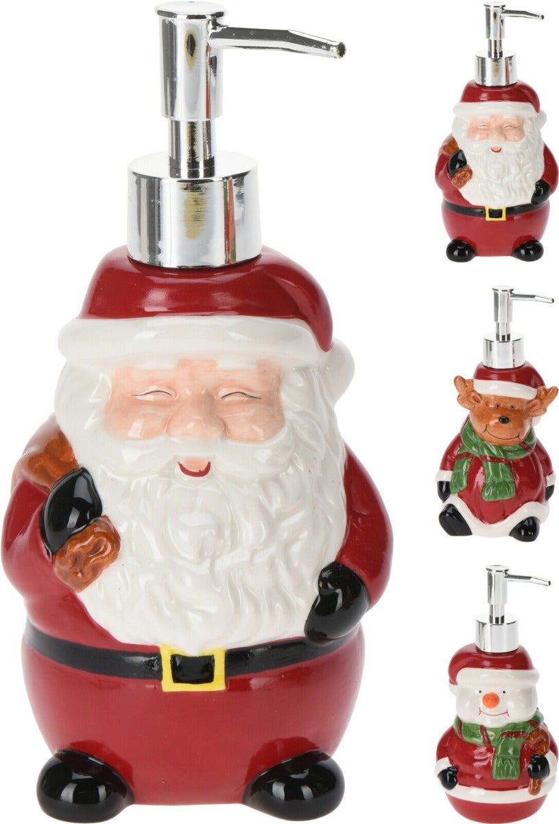Kerst zeepdispenser 19 cm