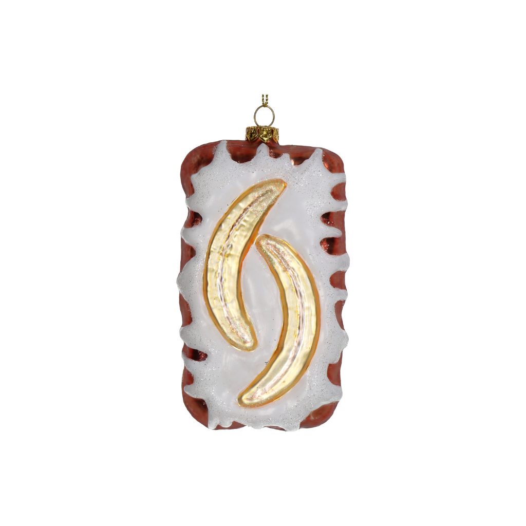 Kersthanger Bananencake Glas Multi 12.7 cm