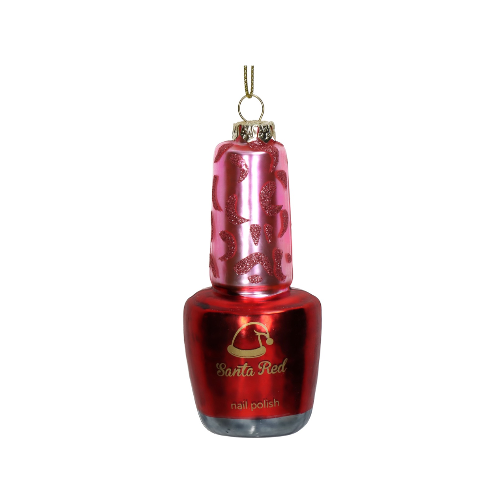 Kersthanger Nagellak Glas Roze 10.1 cm