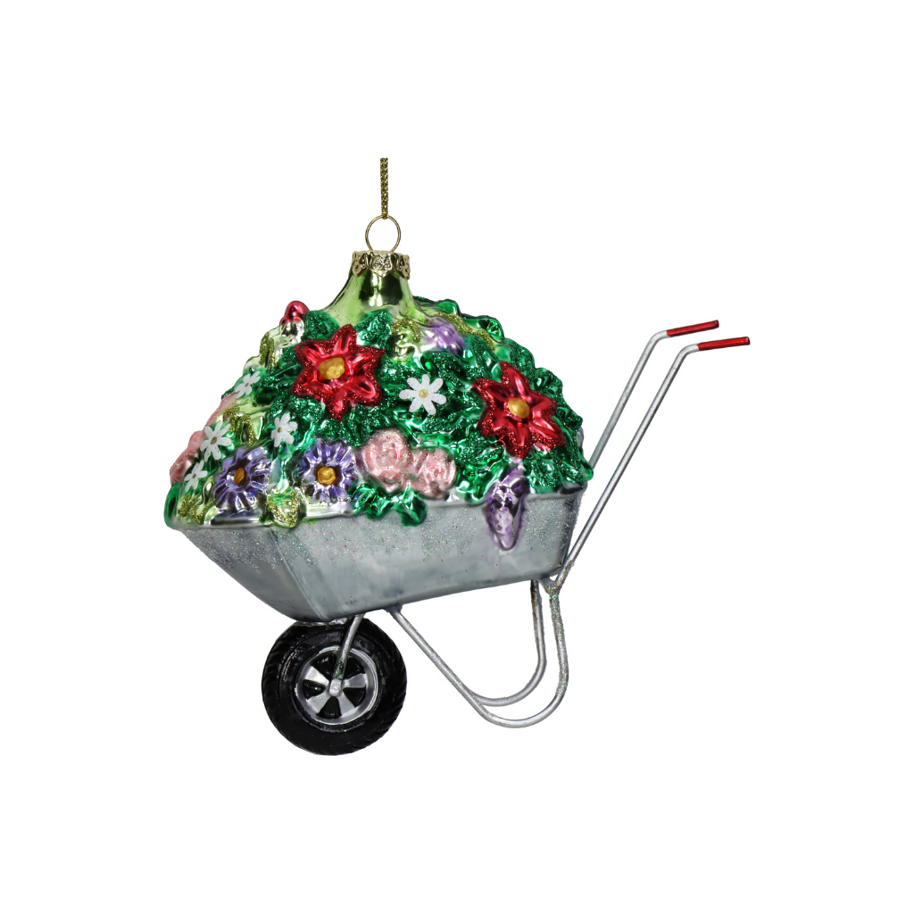 Kersthanger Kruiwagen Glas Mult 13.3 cm