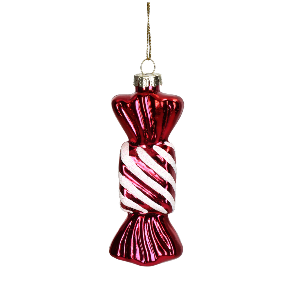 Kersthanger Snoepglas Rood 10.1 cm