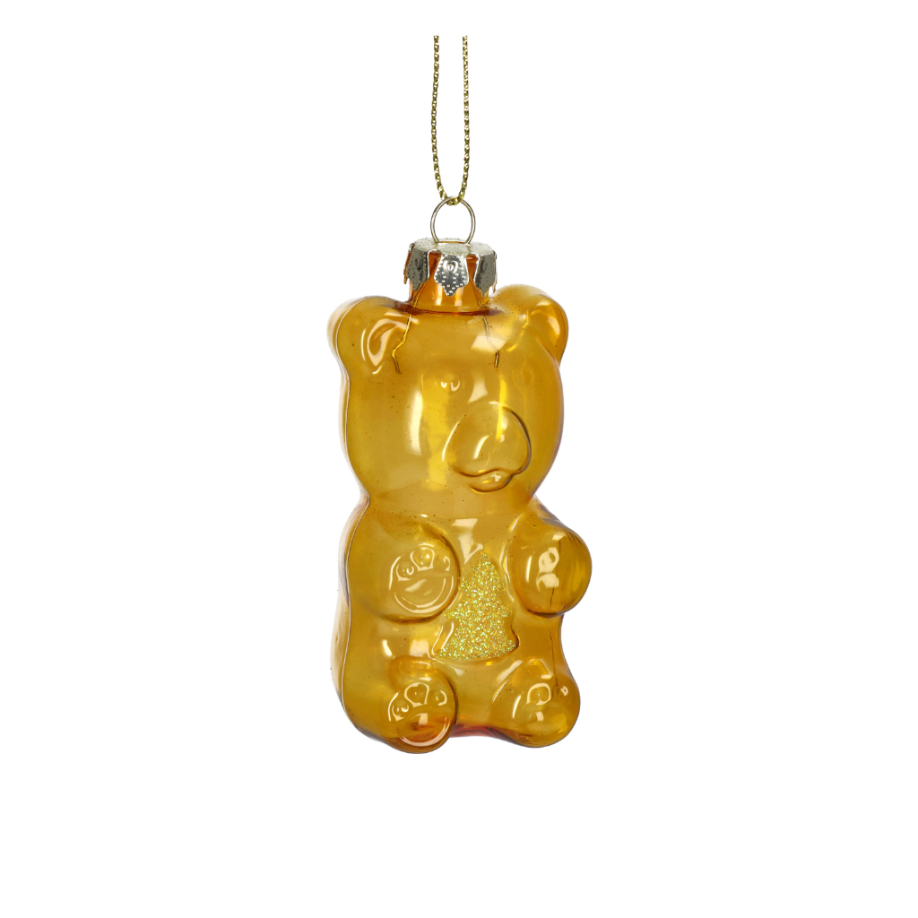 Kersthanger Snoep Bierglas Geel 8.3 cm