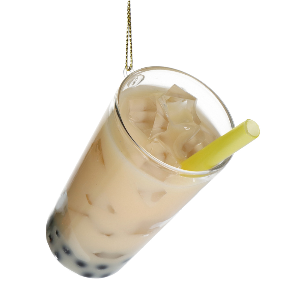 Kersthanger Bubbletea Glas Ivoor 10.2 cm