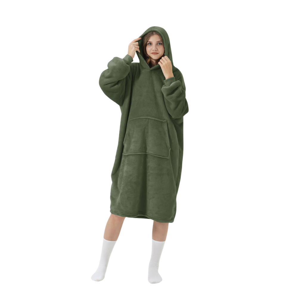 Dutch Decor Hoodie Sherry military olive 170 x 110 cm
