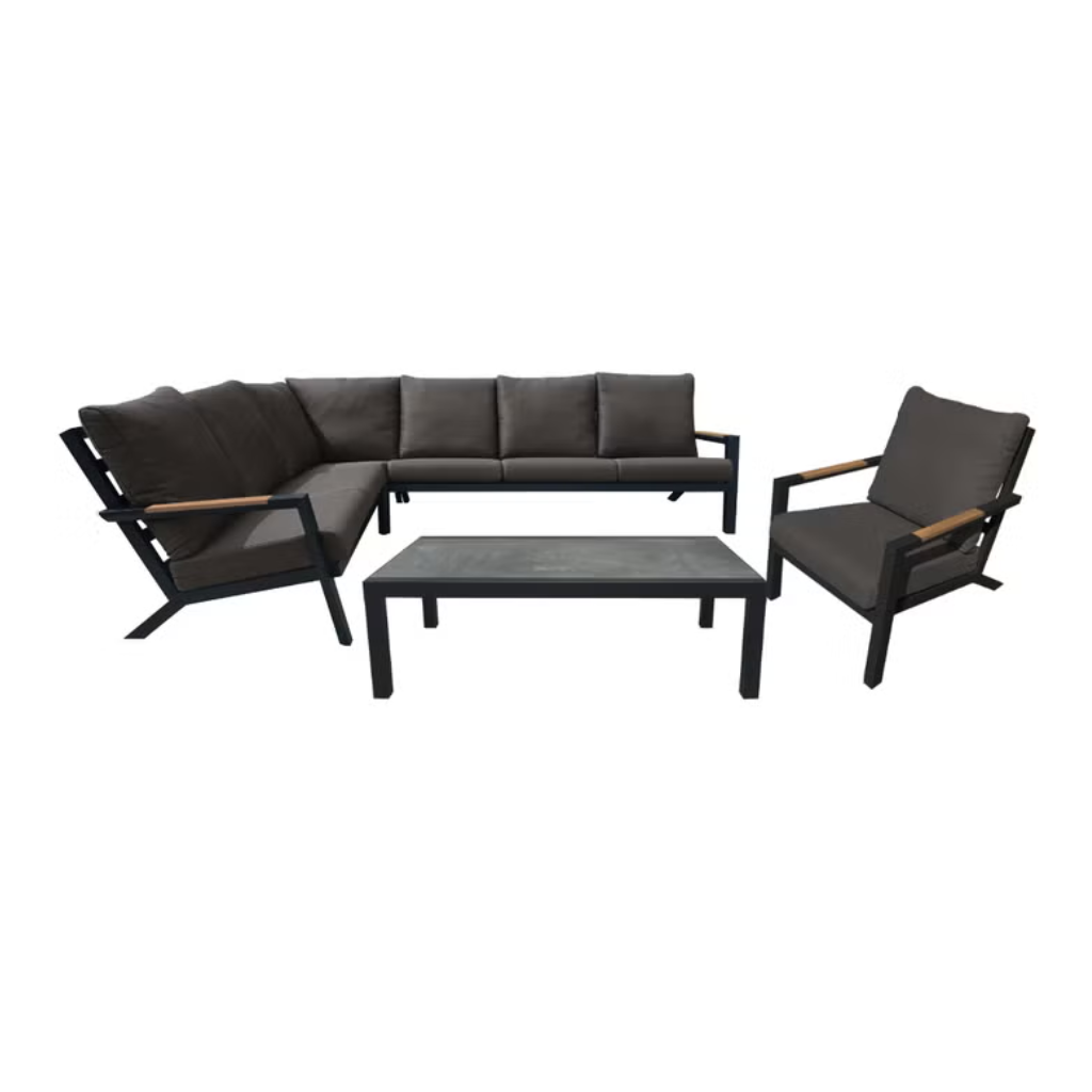 Royal Seasons Detroit Loungebank met Noordwijk Tafel Zwart
