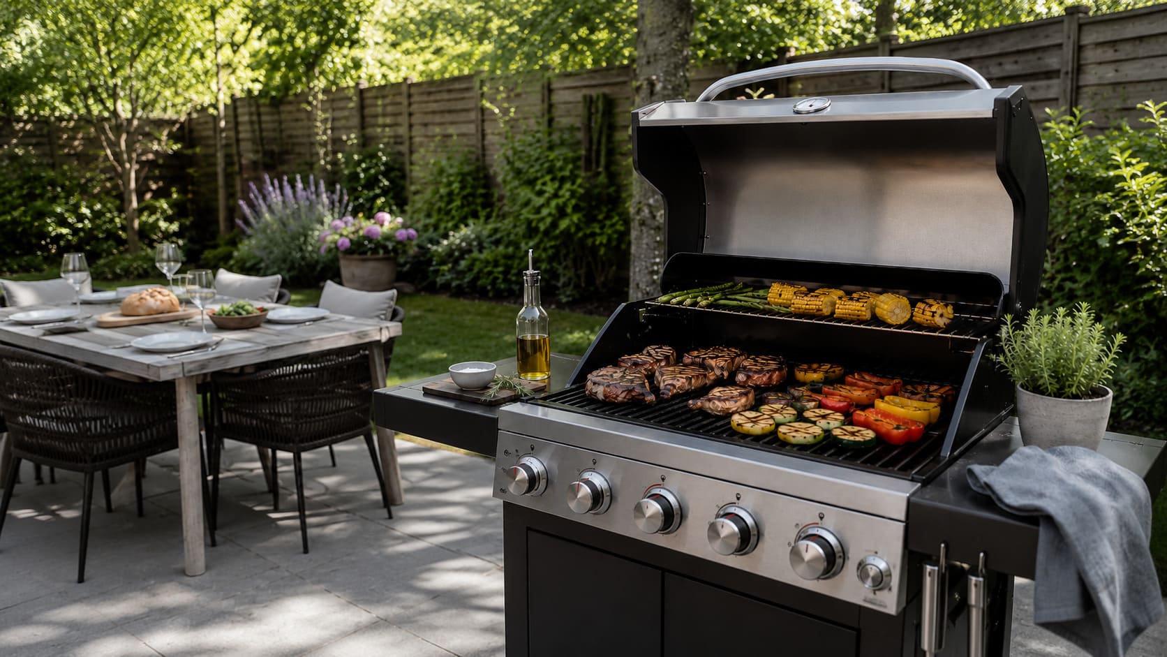 gasbarbecue gebruiken in de tuin